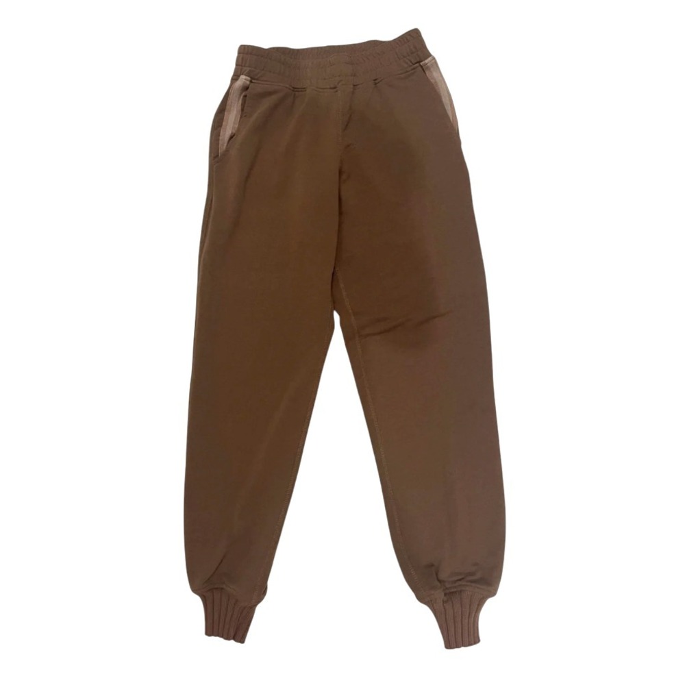 NWT We Are Sundays COCO BROWN KAIA JOGGERS PANTS Sweatpants Side Stripe Trim XS
